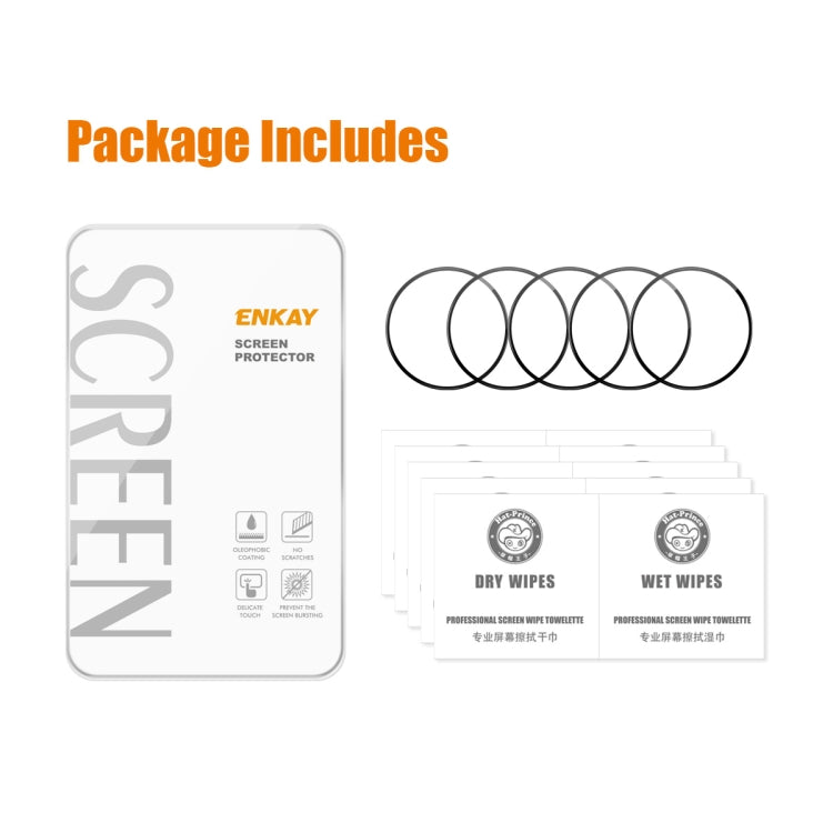 5pcs For Amazfit GTR 4 ENKAY 3D Full Coverage Soft PC Edge + PMMA HD Screen Protector Film - Screen Protector by ENKAY | Online Shopping South Africa | PMC TechLife | Buy Now Pay Later Mobicred