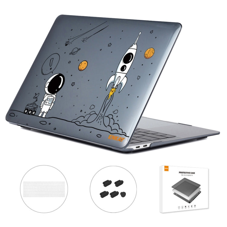 For MacBook Pro 13.3 A1708 ENKAY Hat-Prince 3 in 1 Spaceman Pattern Laotop Protective Crystal Case with TPU Keyboard Film / Anti-dust Plugs, Version:US(Spaceman No.1) - MacBook Pro Cases by ENKAY | Online Shopping South Africa | PMC Jewellery | Buy Now Pay Later Mobicred