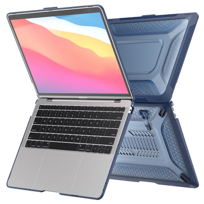 For MacBook Air 13.3 2020 A2179/A2337 ENKAY Hat-Prince 3 in 1 Protective Bracket  Case Cover Hard Shell with TPU Keyboard Film / Anti-dust Plugs, Version:US(Blue) - MacBook Air Cases by ENKAY | Online Shopping South Africa | PMC Jewellery | Buy Now Pay Later Mobicred