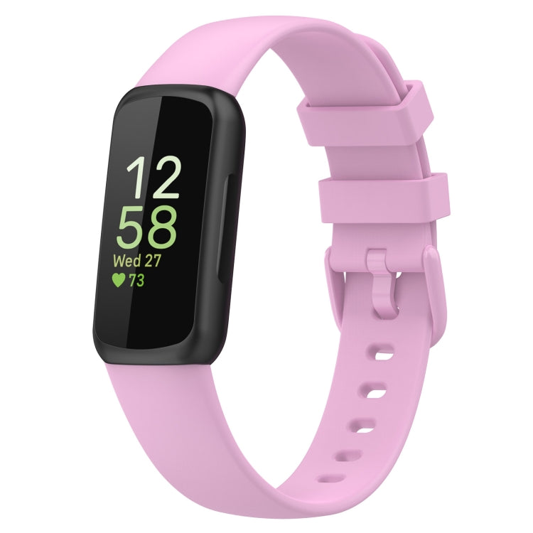 For Fitbit Inspire 3 Solid Color Silicone Watch Band, Size:S(Purple) - free shipping - PMC TechLife - Order now!