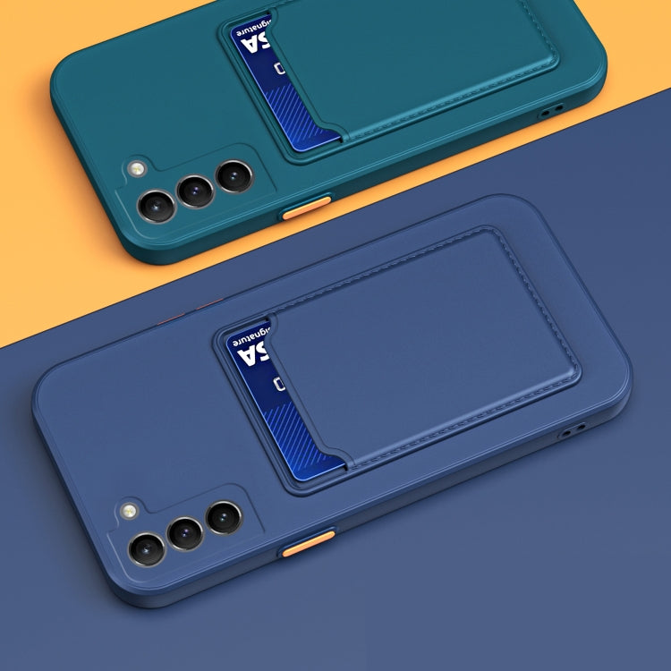 For Samsung Galaxy A14 5G Skin Feel Card TPU Contrast Color Button Phone Case(Dark Blue) - Galaxy Phone Cases by PMC Jewellery | Online Shopping South Africa | PMC Jewellery