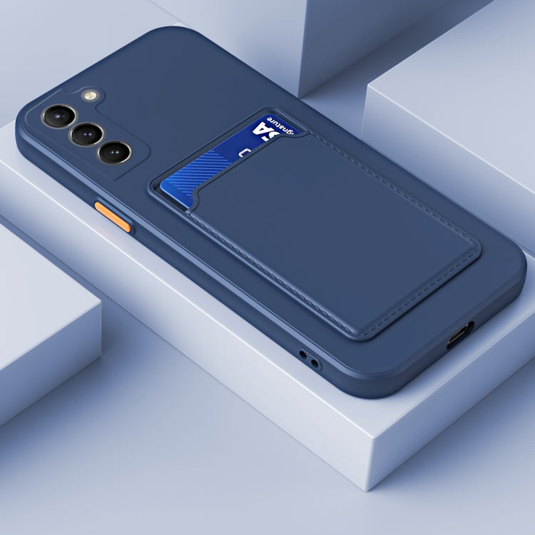 For Samsung Galaxy A54 5G Skin Feel Card TPU Contrast Color Button Phone Case(Dark Blue) - Galaxy Phone Cases by PMC Jewellery | Online Shopping South Africa | PMC Jewellery