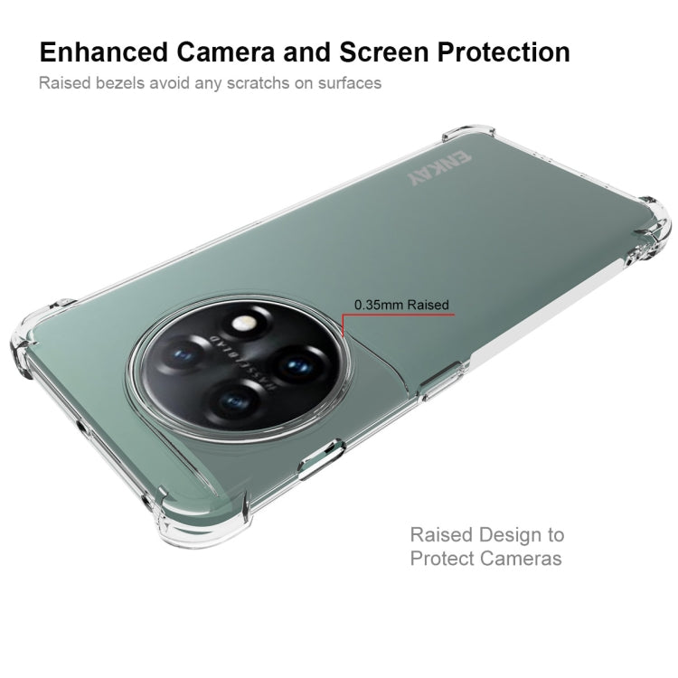 For OnePlus 11 5G ENKAY Hat-Prince Clear TPU Shockproof Phone Case - OnePlus Cases by ENKAY | Online Shopping South Africa | PMC TechLife | Buy Now Pay Later Mobicred
