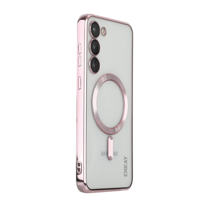 For Samsung Galaxy S23+ 5G ENKAY Electroplated MagSafe Shockproof TPU Phone Case with Lens Film(Pink) - Galaxy S23+ 5G Cases by ENKAY | Online Shopping South Africa | PMC Jewellery