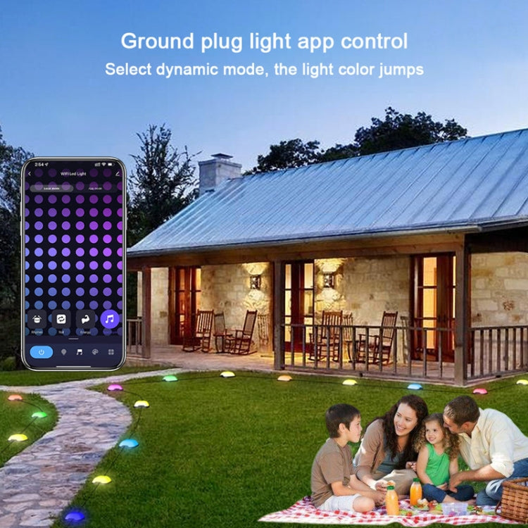 CP01 Outdoor WIFI Smart APP Control Garden Lamp Music Sync Outdoor Ground Lights(US Plug) - Buried Lights by PMC Jewellery | Online Shopping South Africa | PMC Jewellery