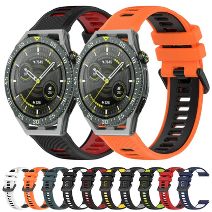 For Huawei GT2 Pro 22mm Sports Two-Color Silicone Watch Band(Black+Grey) - Smart Wear by PMC Jewellery | Online Shopping South Africa | PMC Jewellery