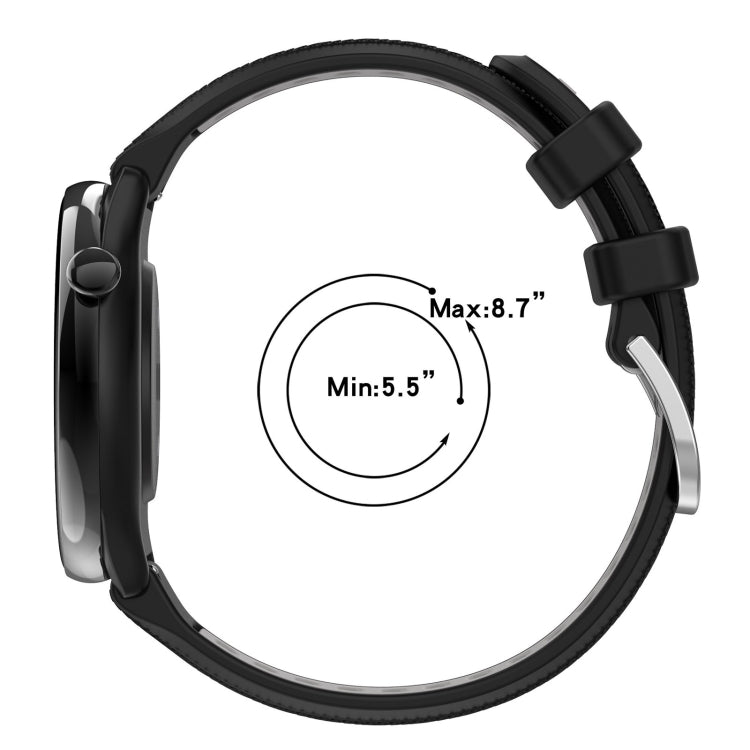 For Xiaomi MI Watch Color 22mm Sports Two-Color Steel Buckle Silicone Watch Band(Lake Blue+Black) - Smart Wear by PMC Jewellery | Online Shopping South Africa | PMC Jewellery