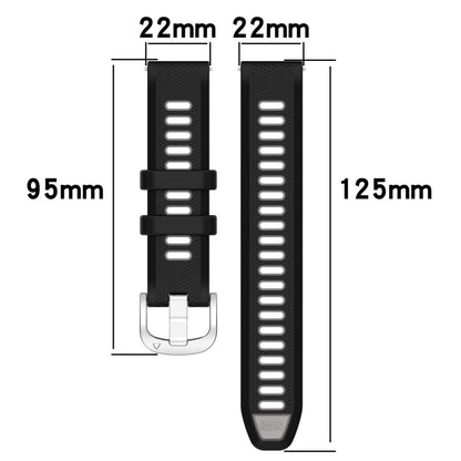 For Amazfit GTR 3 Pro 22mm Cross Texture Two Color Silicone Steel Buckle Watch Band(Starlight+Black) - Smart Wear by PMC Jewellery | Online Shopping South Africa | PMC Jewellery