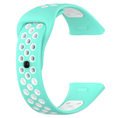 For Redmi Watch 3 Sports Two-Color Silicone Watch Band(Teal+White) - Smart Wear by PMC Jewellery | Online Shopping South Africa | PMC Jewellery