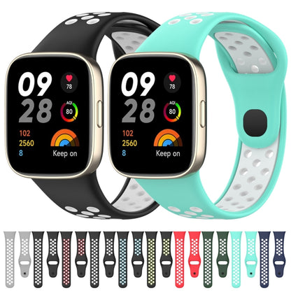 For Redmi Watch 3 Sports Two-Color Silicone Watch Band(Black+Grey) - Smart Wear by PMC Jewellery | Online Shopping South Africa | PMC Jewellery