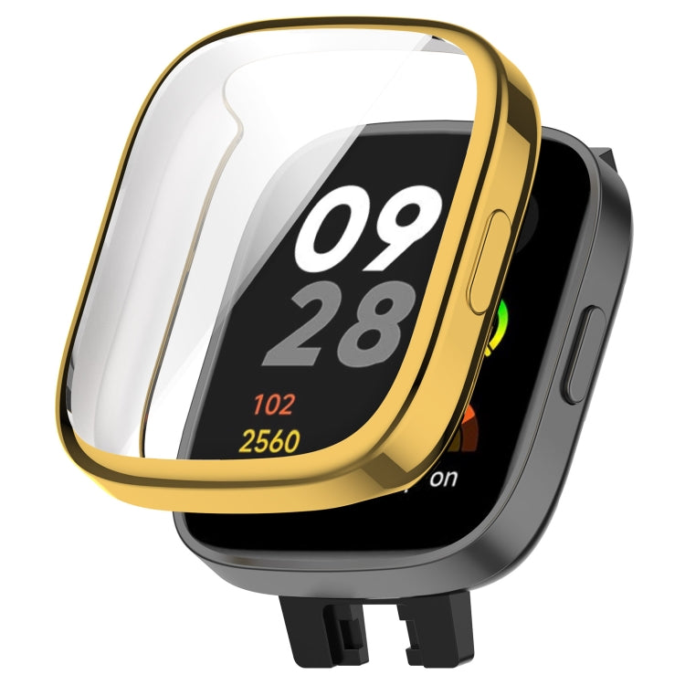 For Redmi Watch 3 Lite TPU Fully Enclosed Watch Protective Case(Gold) - Smart Wear by PMC TechLife | Online Shopping South Africa | PMC TechLife