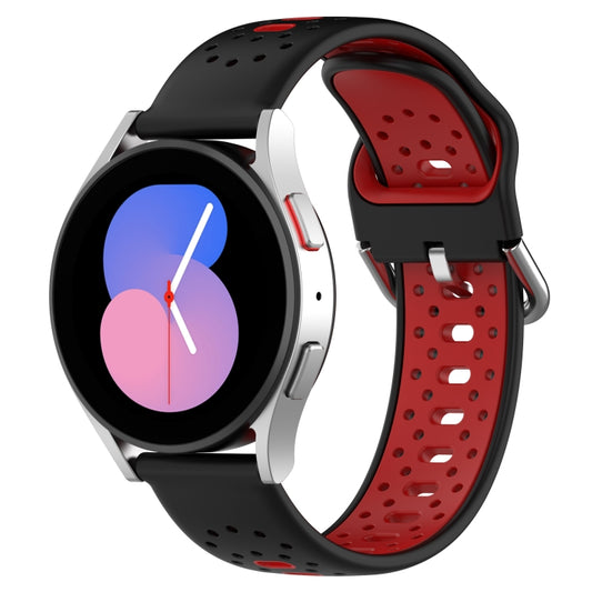 For Huawei Watch 2 20mm Breathable Two-Color Silicone Watch Band(Black+Red) - Watch Bands by PMC Jewellery | Online Shopping South Africa | PMC Jewellery