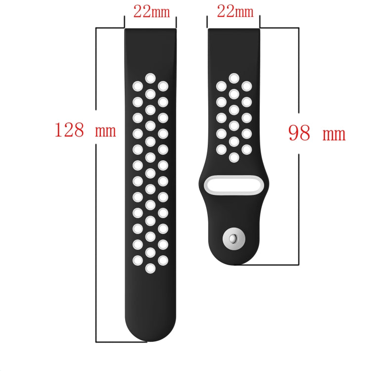 For Garmin Instinct Crossover Solar 22mm Sports Breathable Silicone Watch Band(Black+Grey) -  by PMC Jewellery | Online Shopping South Africa | PMC Jewellery