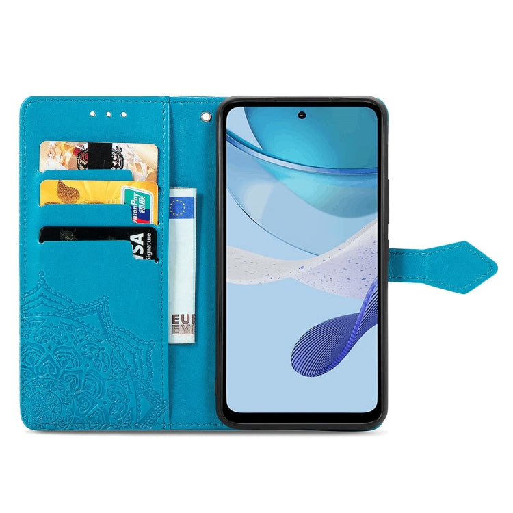 For Motorola Moto G 5G 2023 Mandala Flower Embossed Leather Phone Case(Blue) - Motorola Cases by PMC Jewellery | Online Shopping South Africa | PMC Jewellery