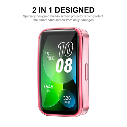 For Huawei Band 8 ENKAY Hat-Prince Full Coverage Electroplated Soft TPU Watch Case with Screen Protection(Black) - Watch Cases by ENKAY | Online Shopping South Africa | PMC Jewellery