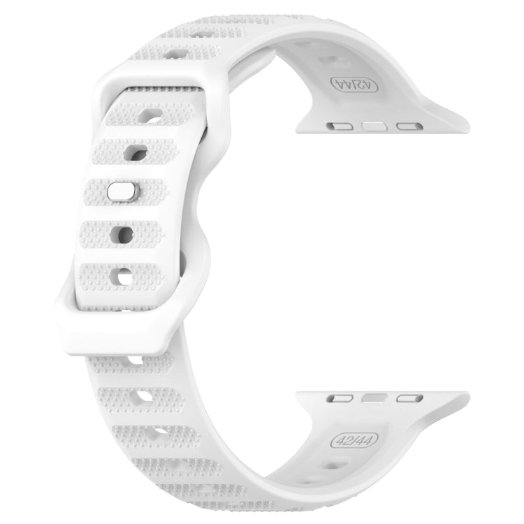 For Apple Watch SE 40mm Reverse Buckle Dot Texture Silicone Watch Band(White) - Watch Bands by PMC TechLife | Online Shopping South Africa | PMC TechLife