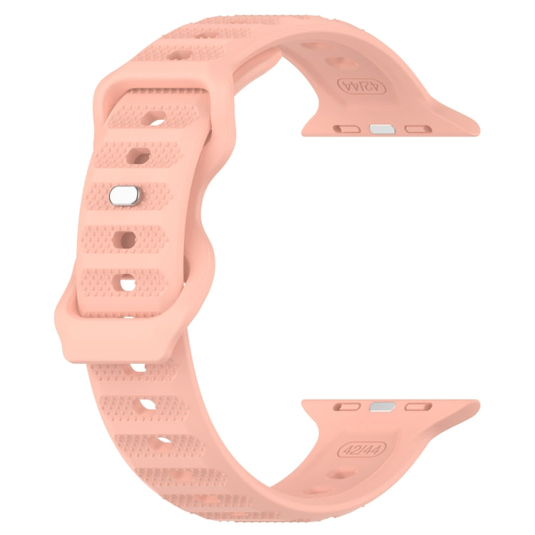For Apple Watch SE 40mm Reverse Buckle Dot Texture Silicone Watch Band(Pink) - Watch Bands by PMC TechLife | Online Shopping South Africa | PMC TechLife