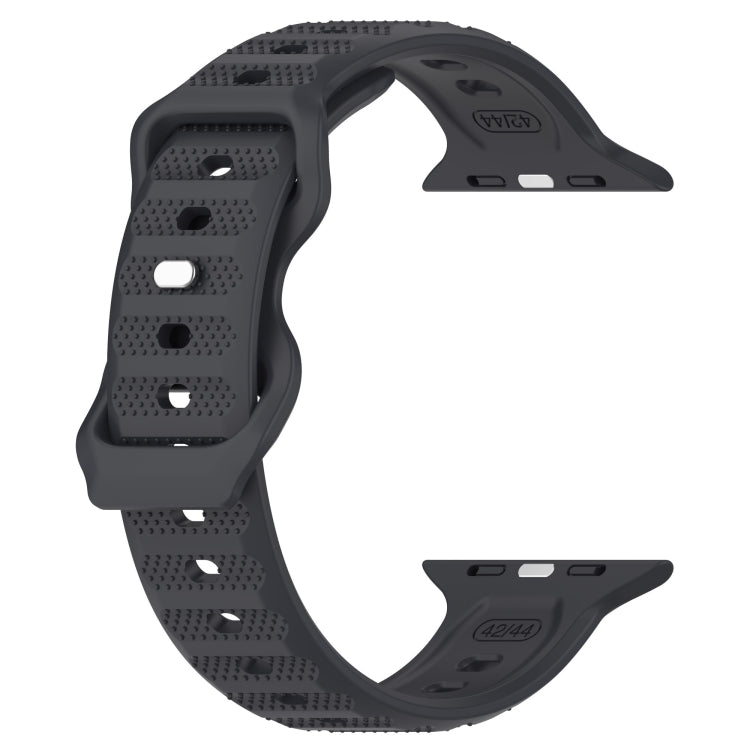 For Apple Watch SE 40mm Reverse Buckle Dot Texture Silicone Watch Band(Dark Gray) - Watch Bands by PMC TechLife | Online Shopping South Africa | PMC TechLife