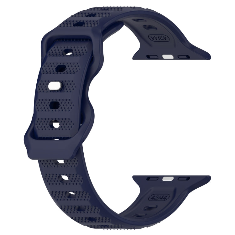 For Apple Watch 6 40mm Reverse Buckle Dot Texture Silicone Watch Band(Midnight Blue) - Watch Bands by PMC TechLife | Online Shopping South Africa | PMC TechLife