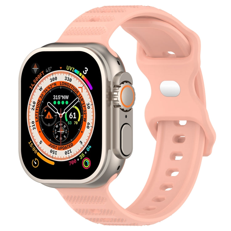 For Apple Watch 3 38mm Reverse Buckle Dot Texture Silicone Watch Band(Pink) - Watch Bands by PMC TechLife | Online Shopping South Africa | PMC TechLife