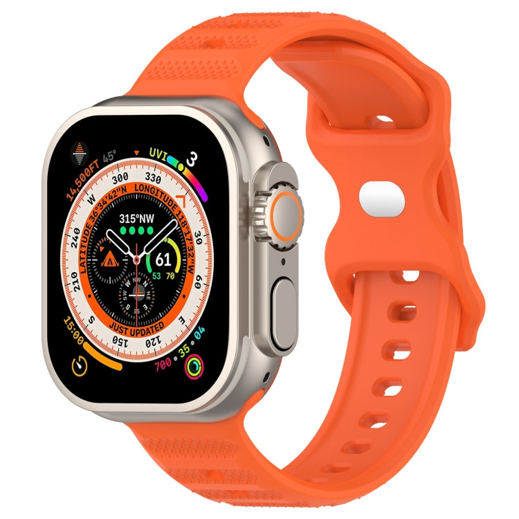 For Apple Watch 2 38mm Reverse Buckle Dot Texture Silicone Watch Band(Orange) - Watch Bands by PMC TechLife | Online Shopping South Africa | PMC TechLife
