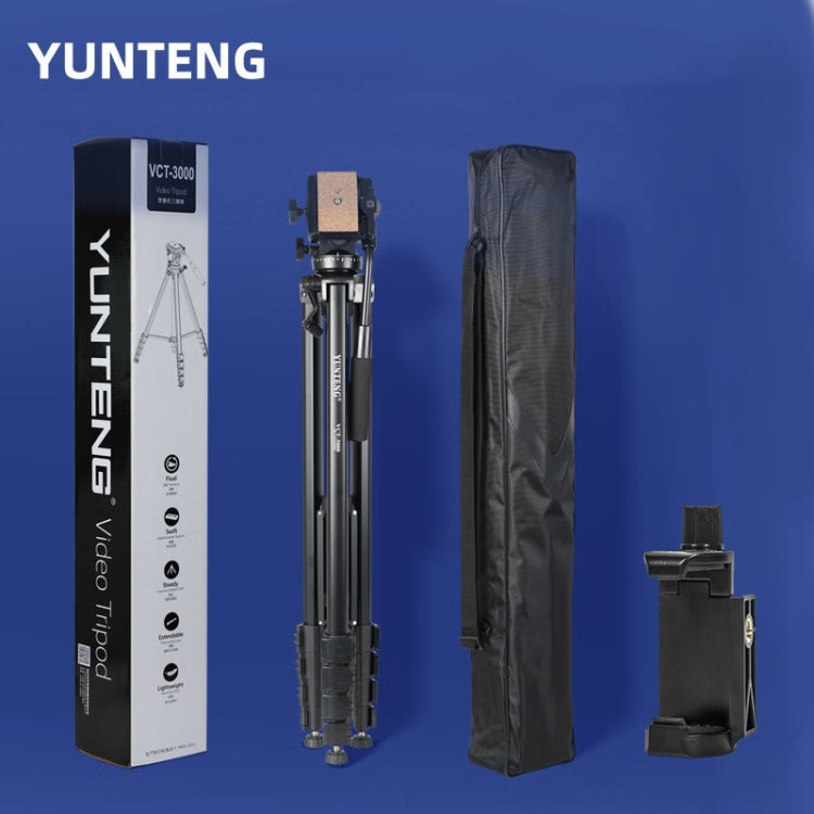 Yunteng VCT-3000 Professional Aluminum Tripod Camera Stand with Pan Head - Tripods by YUNTENG | Online Shopping South Africa | PMC TechLife | Buy Now Pay Later Mobicred