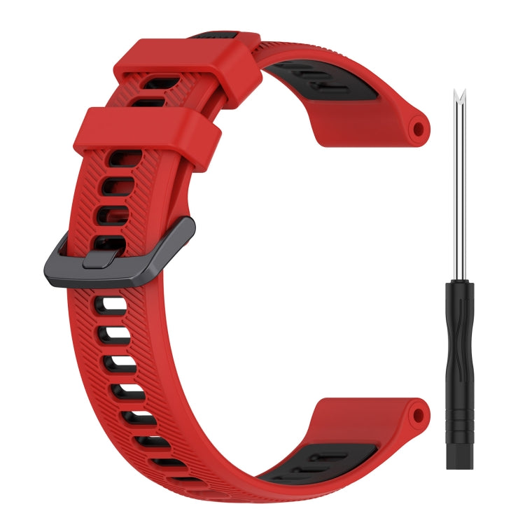 For Garmin EPIX Pro 47mm Sports Two-Color Silicone Watch Band(Red+Black) - Watch Bands by PMC Jewellery | Online Shopping South Africa | PMC Jewellery