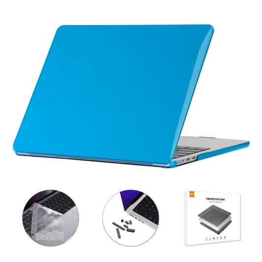 For MacBook Air 15.3 A2941 ENKAY US Version 3 in 1 Crystal Protective Case with TPU Keyboard Film & Anti-dust Plugs(Light Blue) - MacBook Air Cases by ENKAY | Online Shopping South Africa | PMC Jewellery