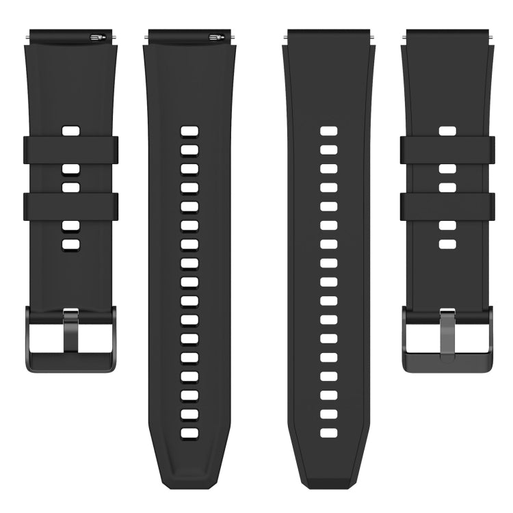 For OPPO Watch 4 Pro 22mm Solid Color Silicone Watch Band(Black) -  by PMC TechLife | Online Shopping South Africa | PMC TechLife