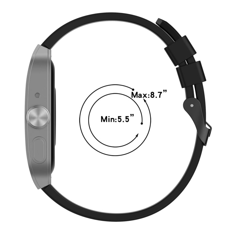 For OPPO Watch 4 Pro 22mm Solid Color Silicone Watch Band(Black) -  by PMC TechLife | Online Shopping South Africa | PMC TechLife