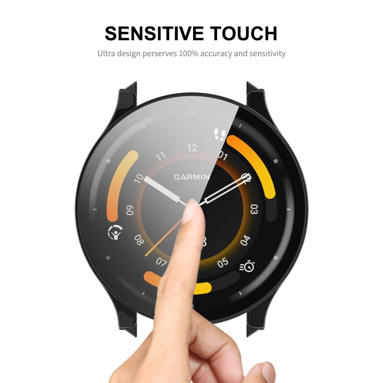 Compatible with Garmin Venu 3 ENKAY Hat-Prince Full Coverage PC + Tempered Glass Film Integrated Watch Case(Black) - Watch Cases by ENKAY | Online Shopping South Africa | PMC Jewellery | Buy Now Pay Later Mobicred