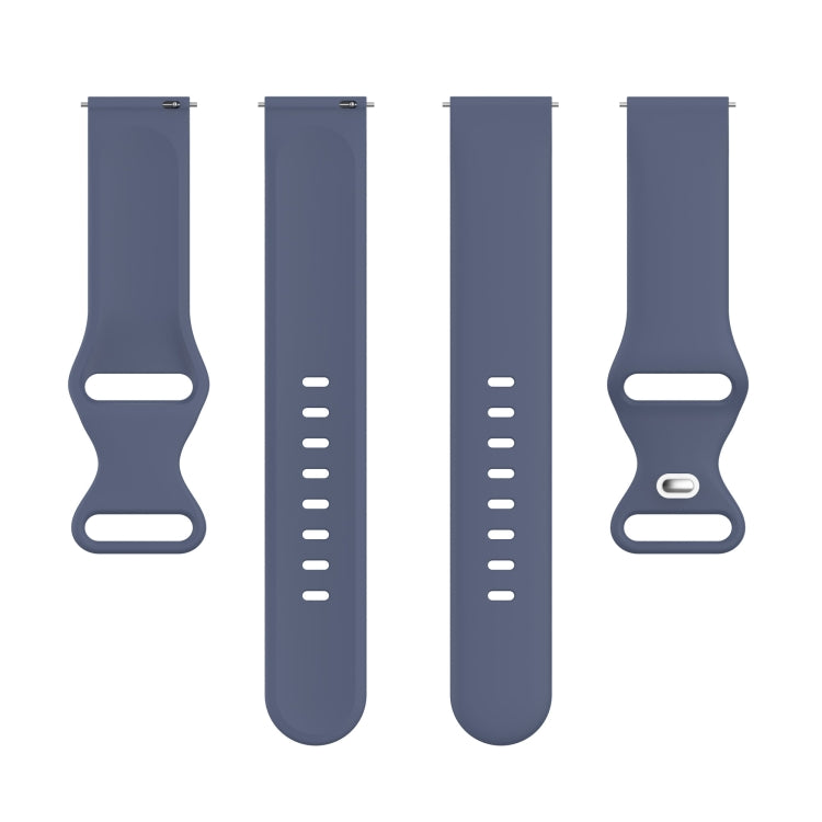 For Amazfit Active S Butterfly 8-shaped Buckle Silicone Watch Band(Blue Grey) - Watch Bands by PMC TechLife | Online Shopping South Africa | PMC TechLife