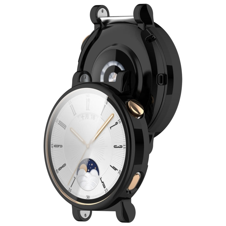 For Huawei Watch GT4 41mm Full Coverage TPU Electroplated Watch Protective Case(Black) - Watch Cases by PMC TechLife | Online Shopping South Africa | PMC TechLife