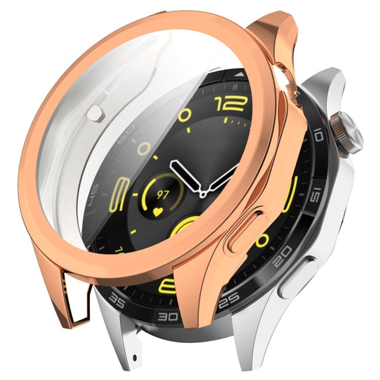 For Huawei Watch GT4 46mm Full Coverage TPU Electroplated Watch Protective Case(Rose Gold) - Watch Cases by PMC Jewellery | Online Shopping South Africa | PMC Jewellery