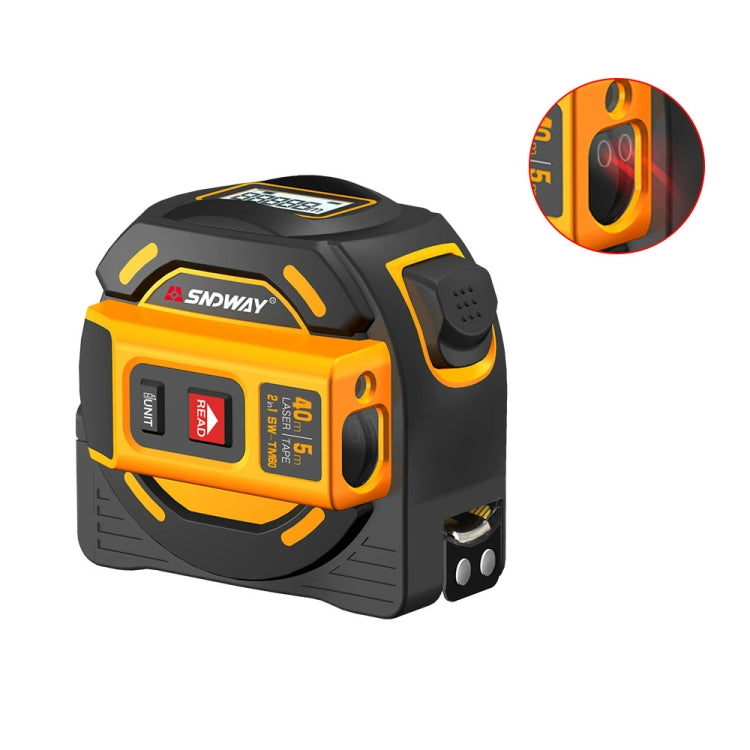 SNDWAY SW-TM40 40m Digital Range Finder Laser Distance Meter Tape Multi-function Self-Locking Hand Tool Device - Laser Rangefinder by SNDWAY | Online Shopping South Africa | PMC Jewellery | Buy Now Pay Later Mobicred