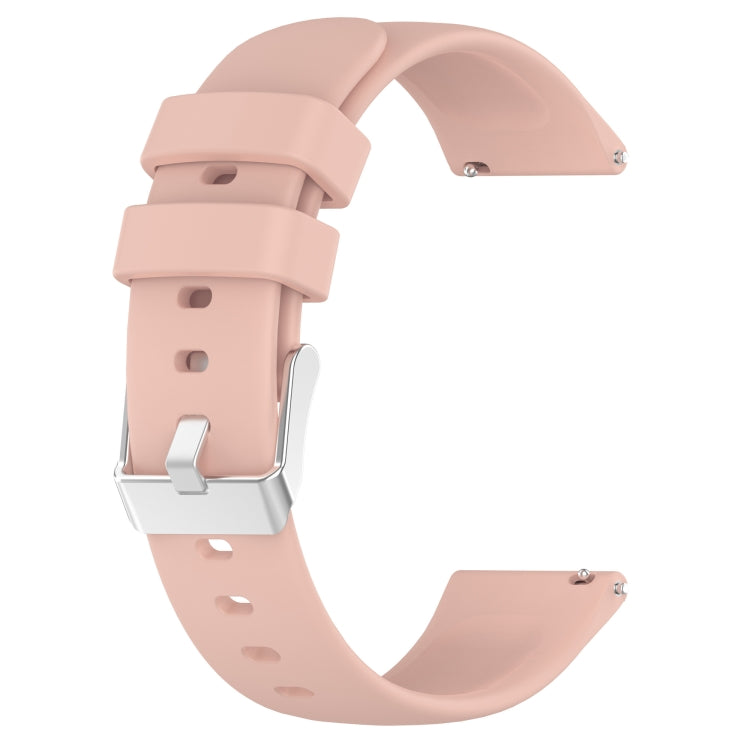 Compatible with Garmin Vivoactive 5 20mm Smooth Solid Color Silicone Watch Band(Pink) - Watch Bands by PMC TechLife | Online Shopping South Africa | PMC TechLife | Buy Now Pay Later Mobicred