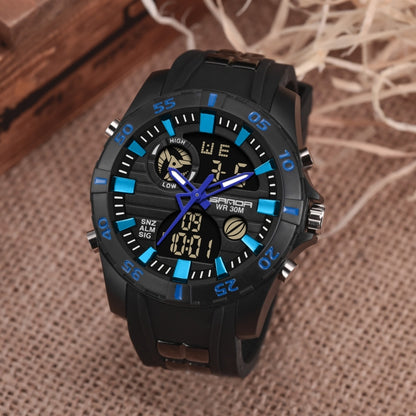 SANDA 791 Watch Genuine Fashion Sports Multifunction Electronic Watch Popular Men luminous Wrist Watch(Blue) - Sport Watches by SANDA | Online Shopping South Africa | PMC Jewellery | Buy Now Pay Later Mobicred