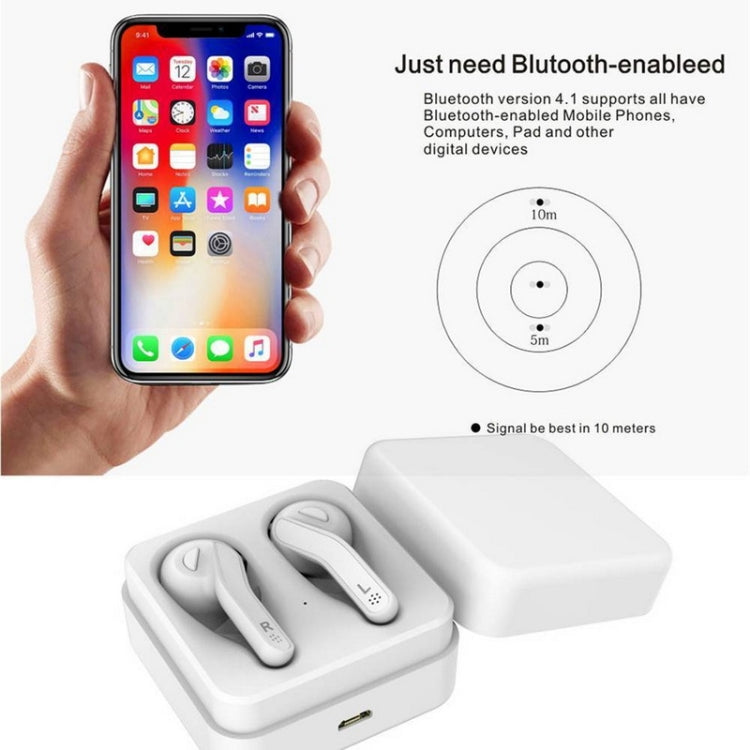 T88 Mini Touch Control Hifi Wireless Bluetooth Earphones TWS Wireless Earbuds with Charger Box(White) - TWS Earphone by PMC TechLife | Online Shopping South Africa | PMC TechLife