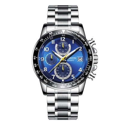 OCHSTIN   6112 Men Multi  Function Watch Fashion Sports Business Calendar Luminous Men Watch Quartz Watch Steel Watch(Blue) - Sport Watches by OCHSTIN | Online Shopping South Africa | PMC Jewellery | Buy Now Pay Later Mobicred