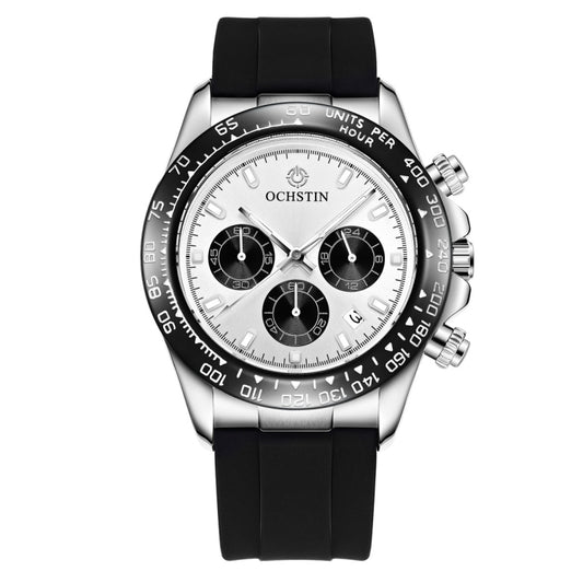 OCHSTIN 6103 Multi Function Quartz Watch Silicone Watch Band Sports Luminous Waterproof Watch(Silery) - Sport Watches by OCHSTIN | Online Shopping South Africa | PMC Jewellery | Buy Now Pay Later Mobicred