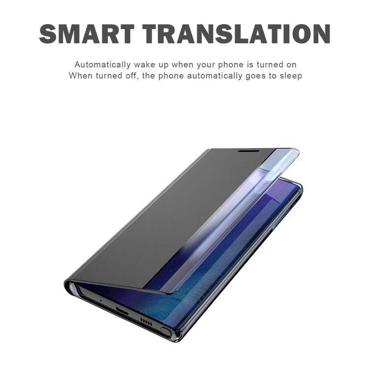 For Galaxy S20 Ultra Side Display Magnetic Horizontal Flip Plain Texture Cloth + PC Case with Holder & Sleep / Wake-up Function(Black) - free shipping - PMC TechLife - Order now!