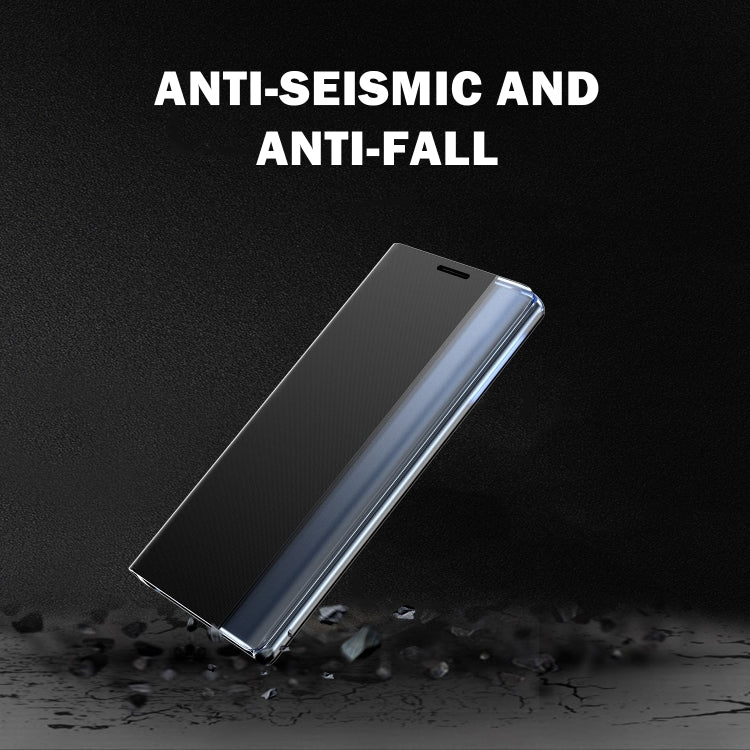 For Samsung Galaxy S10 Plus Plain Texture Cloth Attraction Flip Holder Leather Phone Case(Black) - Galaxy Phone Cases by PMC TechLife | Online Shopping South Africa | PMC TechLife | Buy Now Pay Later Mobicred