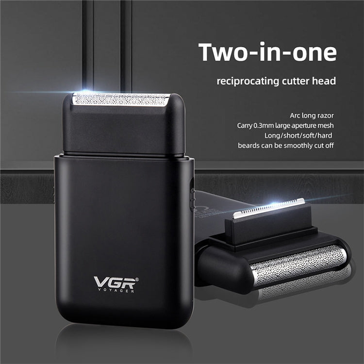 VGR V-390 5W USB Portable Reciprocating Electric Shaver (Black) - Electric Shavers by VGR | Online Shopping South Africa | PMC Jewellery | Buy Now Pay Later Mobicred