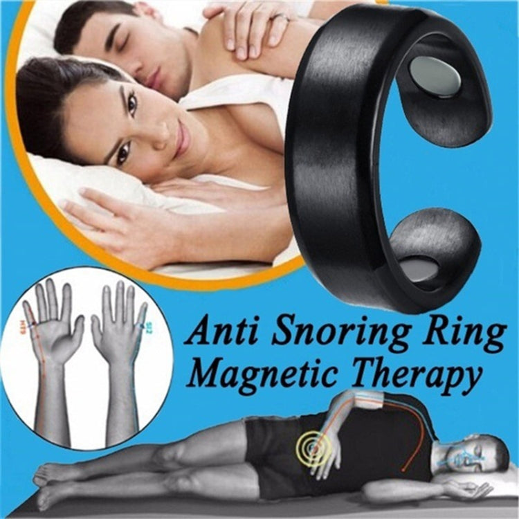 Acupressure Anti Snore Ring Treatment Reflexology Anti Snoring Apnea Sleeping Device(Black) - Anti Snoring Tools by PMC Jewellery | Online Shopping South Africa | PMC Jewellery