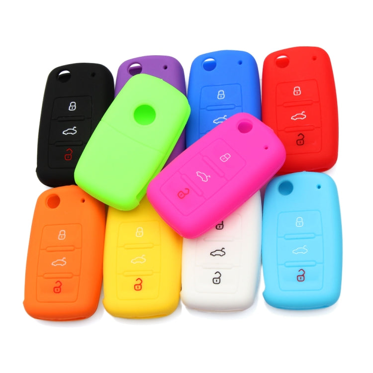 2 PCS Silicone Car Key Cover Case for Volkswagen Golf(Red) - Car Key Cases by PMC TechLife | Online Shopping South Africa | PMC TechLife | Buy Now Pay Later Mobicred