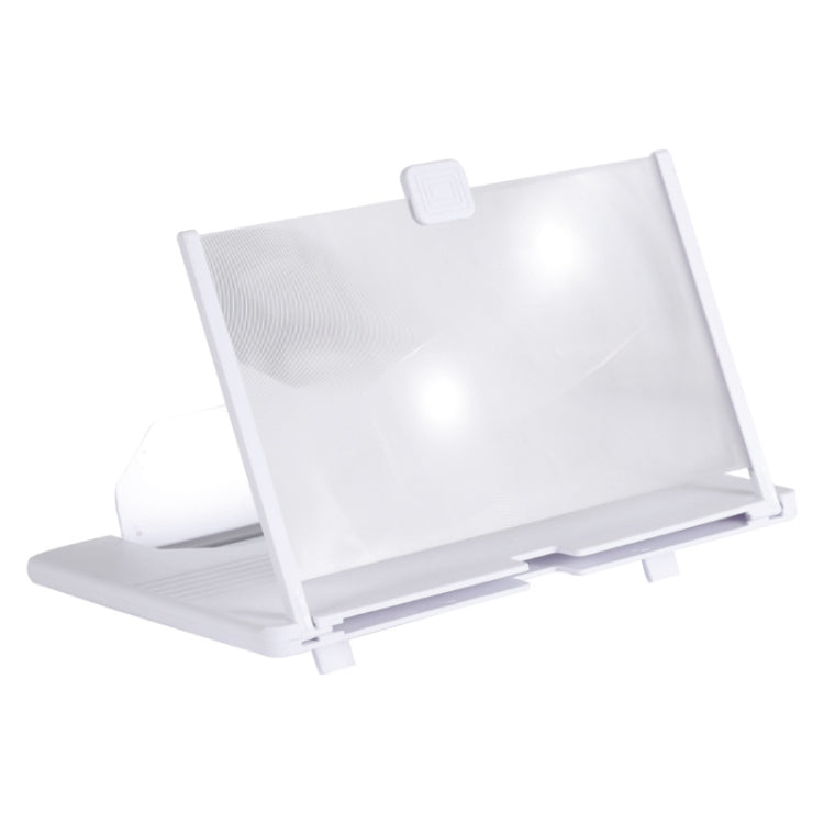 12 Inch Pull-Out Mobile Phone Screen Magnifier 3D Desktop Stand, Style:Blu-ray Model(White) - Screen Magnifier by PMC TechLife | Online Shopping South Africa | PMC TechLife