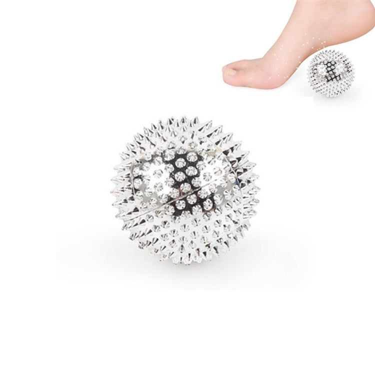 1 Pair Magnetic Massage Ball Relax Muscle Finger Plantar Pressure Massage Stab Ball, Size:4.7cm(Silver) - Massage & Relaxation by PMC Jewellery | Online Shopping South Africa | PMC Jewellery