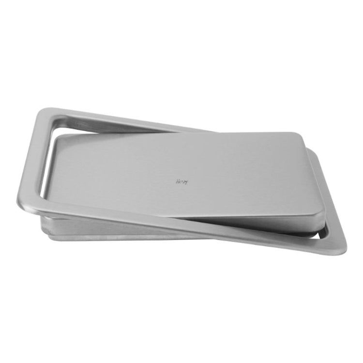 Embedded Type Stainless Steel Swing Cover Flip Kitchen Countertop Trash Can Lid  Cap, Size:Square 16.2x22.7cm(Silver) - Trash Bin & Bags by PMC TechLife | Online Shopping South Africa | PMC TechLife | Buy Now Pay Later Mobicred