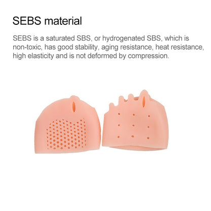 1 Pair SEBS Five-hole Honeycomb Hallux Valgus Toe Correction Front Pad(Skin Color) - Corrector by PMC Jewellery | Online Shopping South Africa | PMC Jewellery