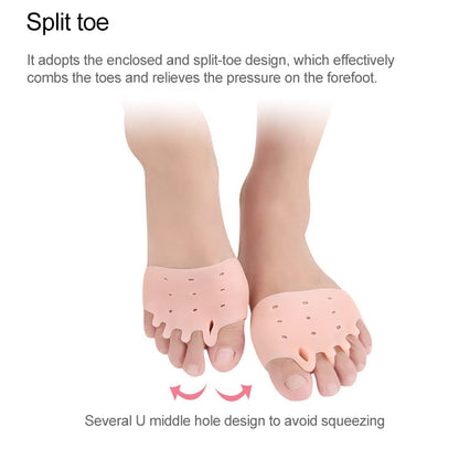 1 Pair SEBS Five-hole Honeycomb Hallux Valgus Toe Correction Front Pad(Skin Color) - Corrector by PMC Jewellery | Online Shopping South Africa | PMC Jewellery